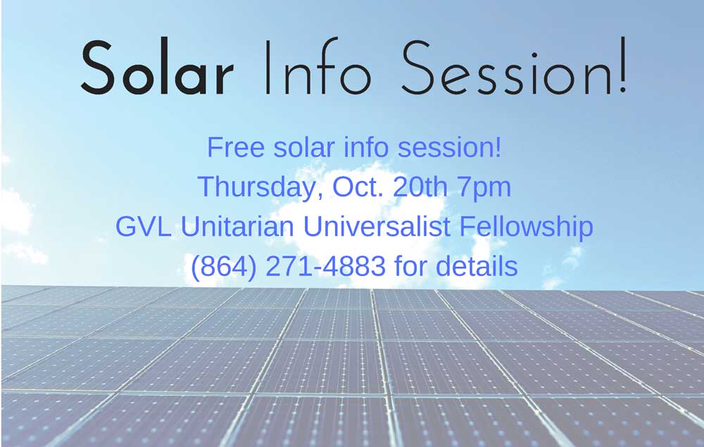 Solar Meeting Greenville Unitarian Universalist Fellowship Solar Meeting Greenville Unitarian Universalist Fellowship